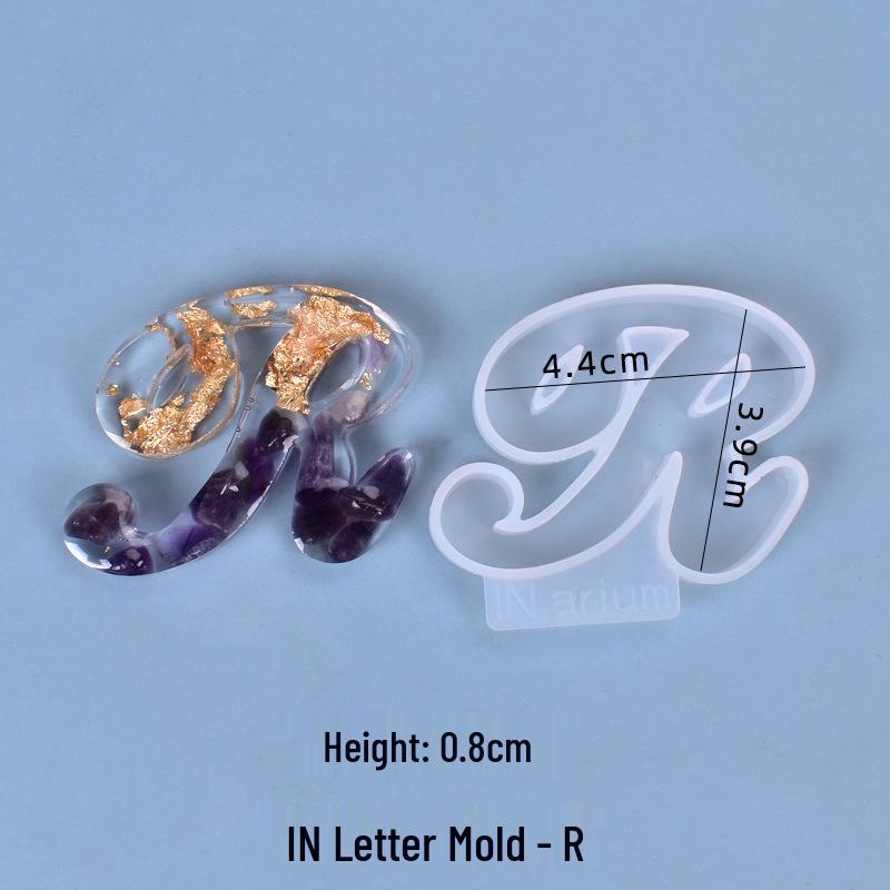 Crystal Resin Silicone Mold: 26 Irregular Letter Pendants for DIY Charms