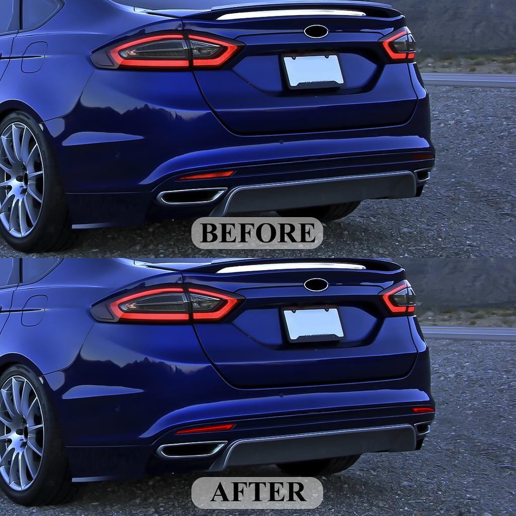 Для Ford Mondeo Fusion 2013 2014 2015 2016 2017 2018 светодиодные фонари заднего бампера с отражателем, предупреждающие о торможении, динамические указатели поворота, 12 В