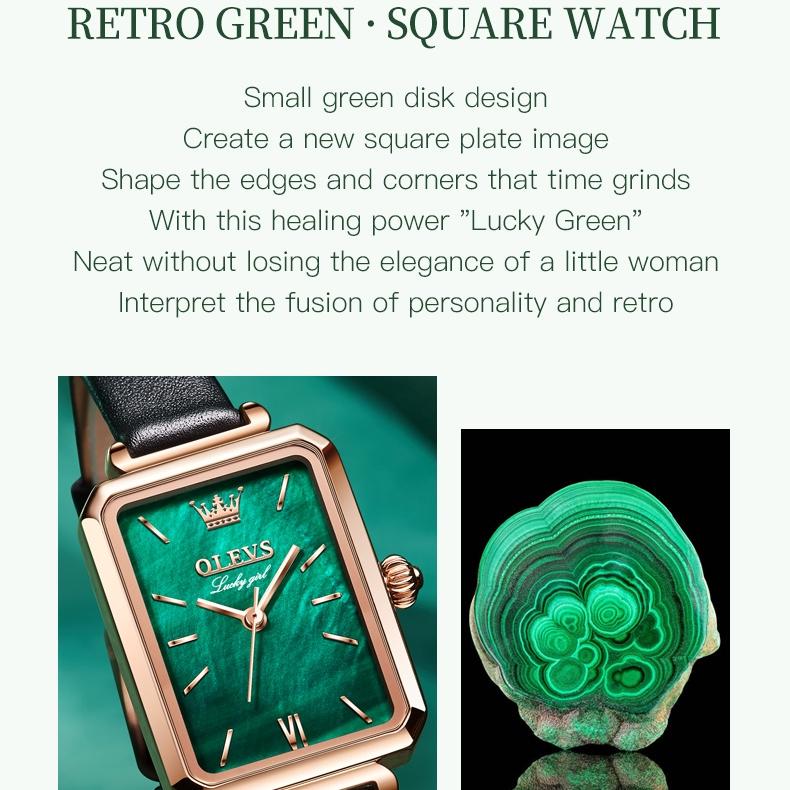 OLEVS Модные брендовые часы Квадратные кварцевые часы Ins Wind Женские часы Женские часы