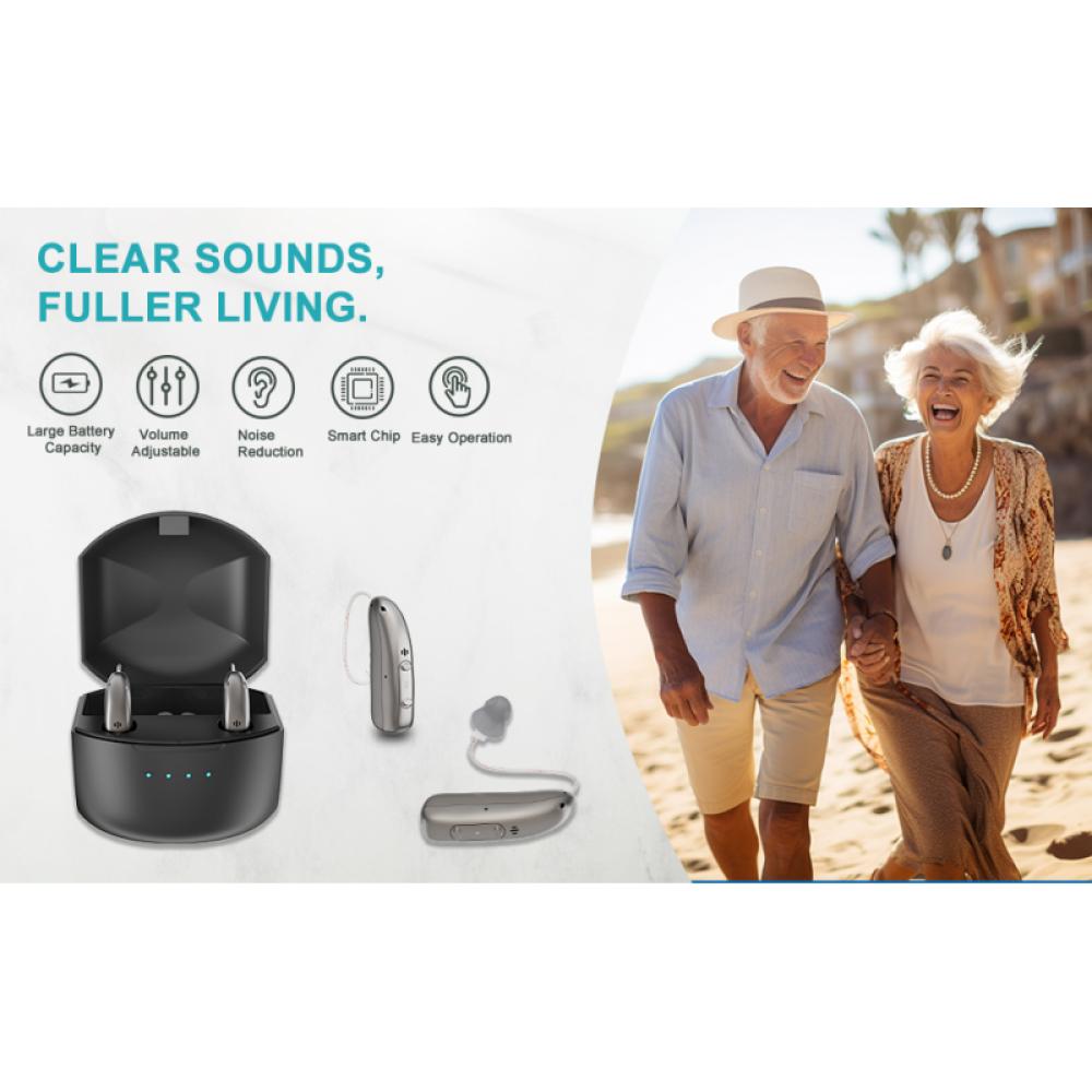Rechargeable Digital Hearing Aid Adjustable Volume Deaf People Mini Sound Amplifier Portable Hearing Amplifier For Elderly