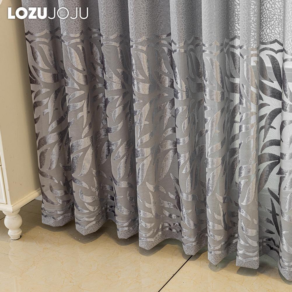 1 шт LOZUJOJU Advanced European 40-70% затемняющие синие и серые жаккардовые шторы для гостиной спальни домашнего декора
