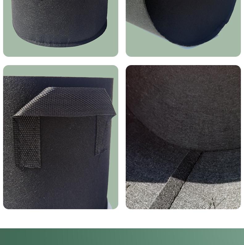 Extra-Large Black Non-Woven Fabric Grow Bags for Plants and Trees - Thickened Nutrient Pots and Seedling Bags