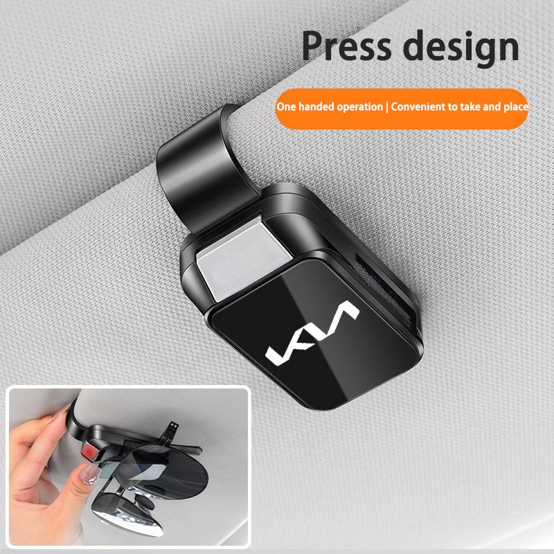 BCGHRJ1 Car Interior Visor Glasses Holder Sunglasses Clip for Kia Rio Soul Forte Sportage Picanto Niro Morning Ceed Niro 5 3 4 K7 K5 K8