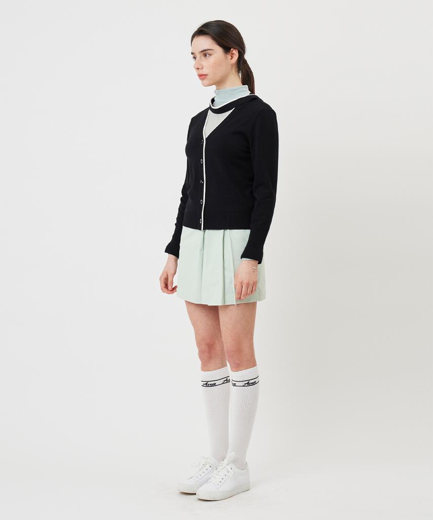 Aven Drop Taping Cardigan Black