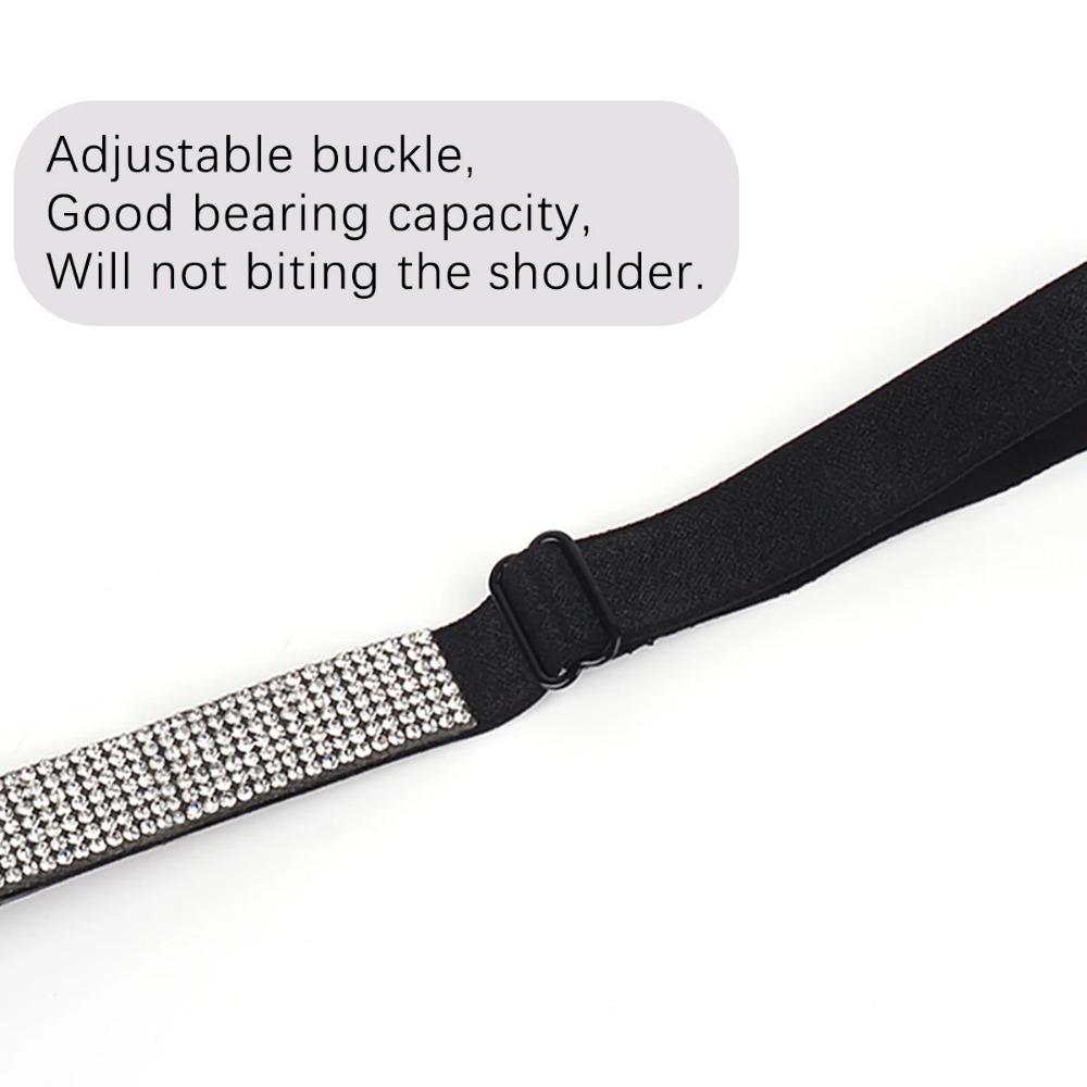 Multi-color Bra Shoulder Strap Detachable Bra Decorative Strap Rhinestone Shoulder Strap For Women
