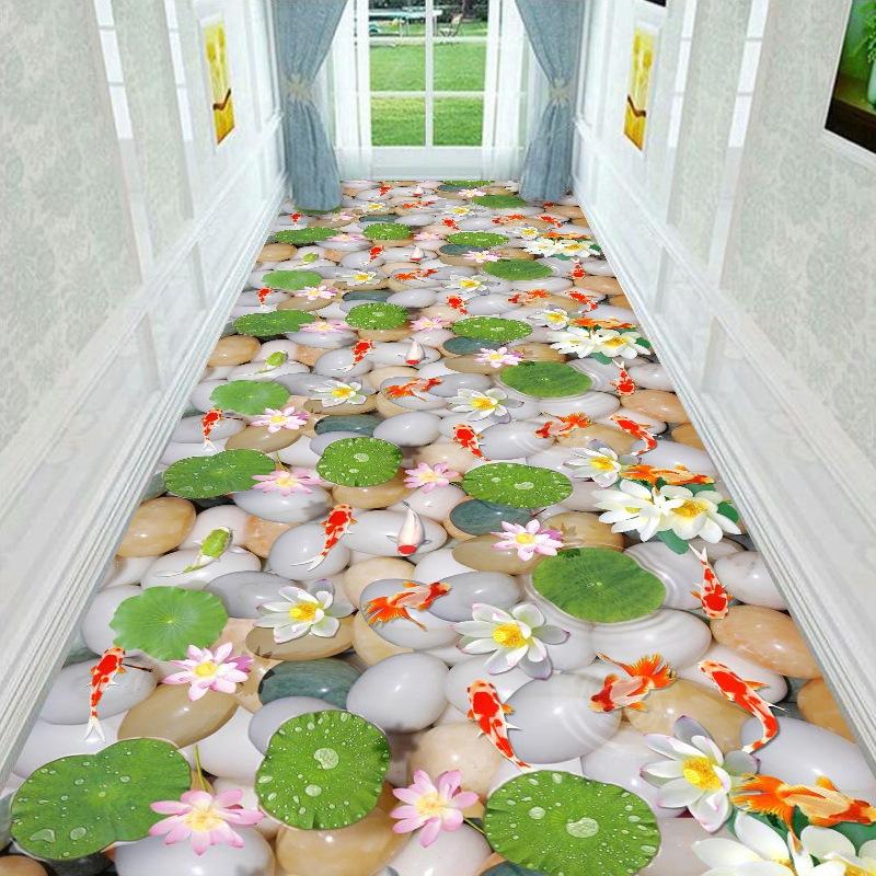 3D Corridor Carpet Minimalist Home Living Room Hallway Carpet Spliced Long Corridor Floor Mats