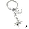 Y2K Keychains Star Moon Metal Key Rings For Women Men Friendship Gifts Handbag Decoration Handmade Jewelry