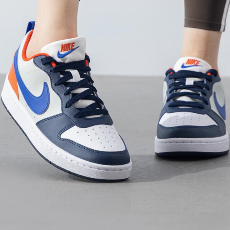 Nike Court Borough Low Recraft GS Midnight Navy Team Orange Kids Sneakers White Light-Silver Hyper-Royal DV5456-401