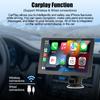 Portable Car Stereo Wireless Wired CarPlay Android Auto Head Unit 9 Inch Screen Bluetooth 5.0 WiFi FM Transmitter Multimedia Receiver MP5 Player