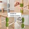 Rubber Self-Grooming Cat Scratcher - Wall & Table Leg Mountable, Flexible Bristles, Non-Electric Pet Massage & Fur Removal Tool