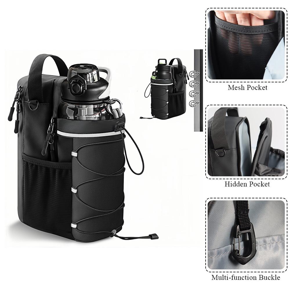 Magnetic Gym Bag Large Capacity Magnetic Carrier Bag With Phone Pocket Portable Fitness Water Bottle Pouch Accessories Organizer