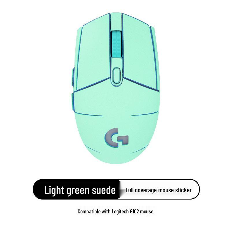 Logitech G102/G304/GPRO Anti-Slip Suede Mouse Stickers - Full Coverage, Sweat-Absorbent, Anti-Sweat Back Stickers
