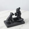 3D-печатная скульптура собаки и хозяина Статуя собаки и хозяина Настольная фигурка животного