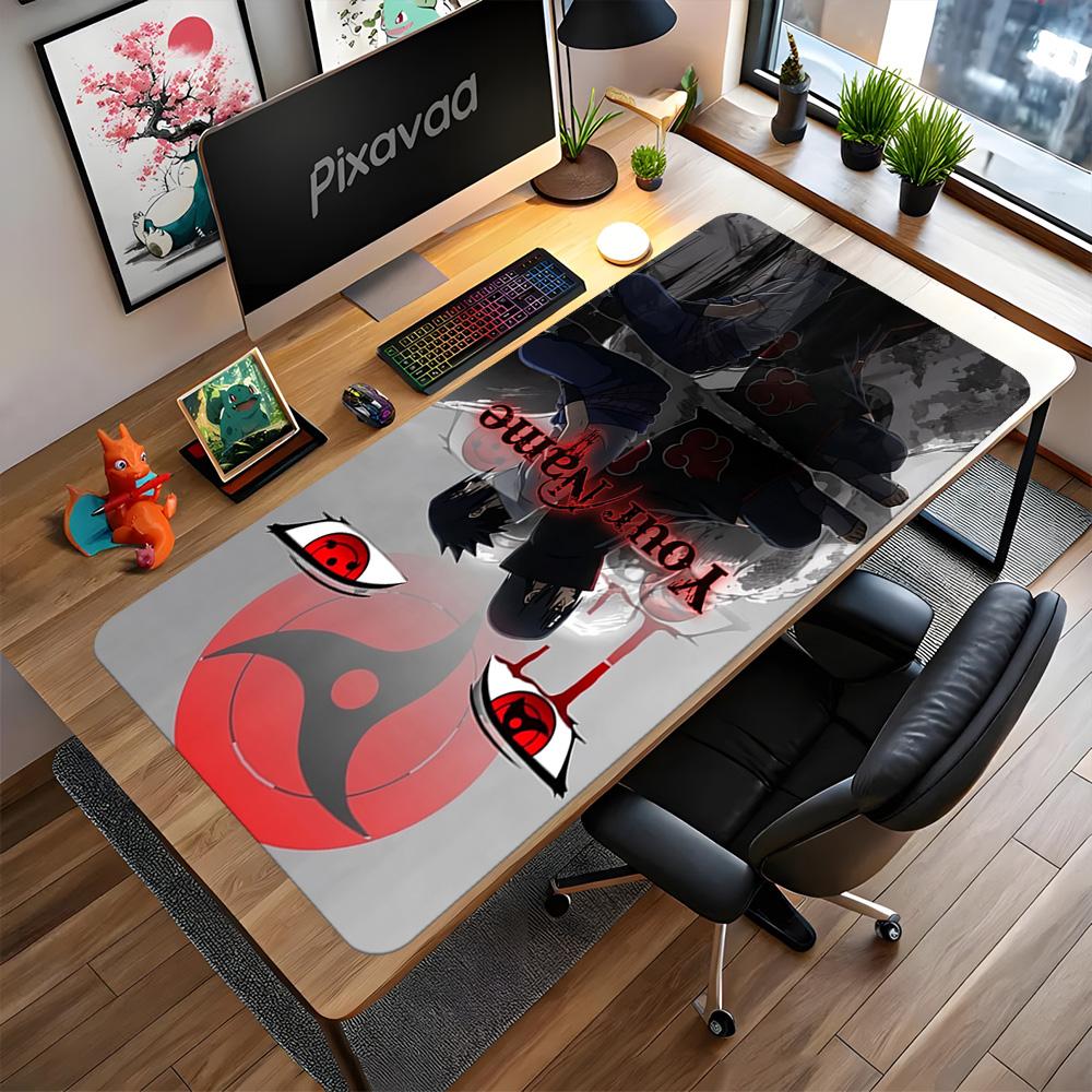 Naruto Character Customizable Name Mouse Pad Office Mouse Mats Computer Desk Keyboard Mat Non-Slip Rubber Bottom
