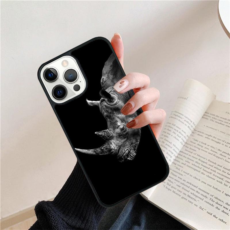 Rough Rhinoceros Rhino Beast Mobile Phone Cases Cover For iPhone 17 Air 16 15 14 12 13 11 Pro MAX apple Plus SE2020 Coque