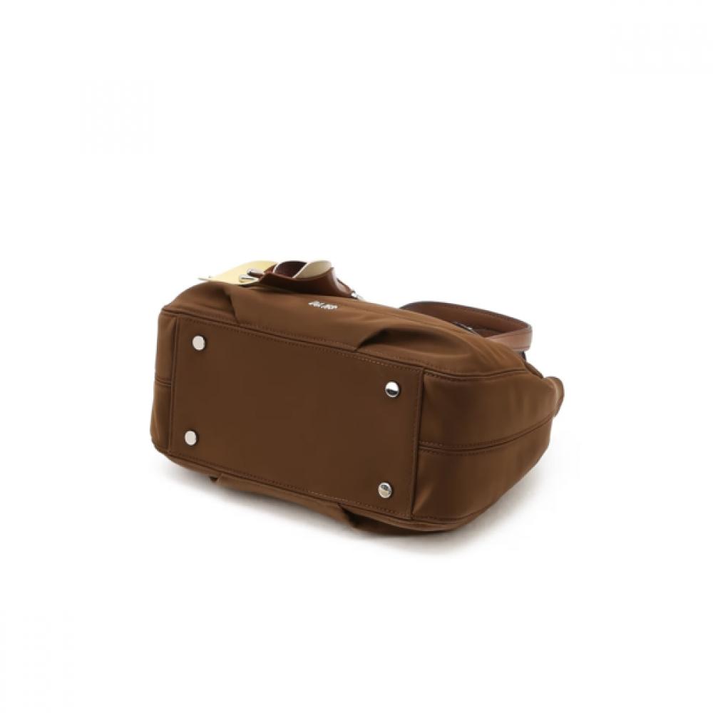Daks Misty Flower Brown Flower Charm Nylon Tote Bag Dcba6f535w2