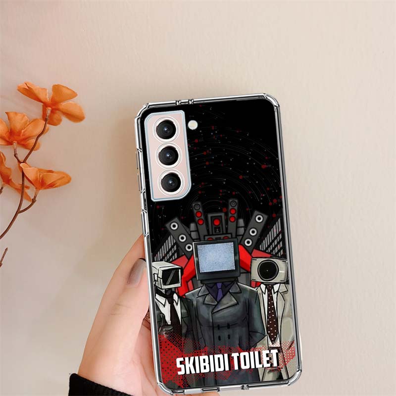 Прозрачные чехлы для телефона Skibidi Toilet для Samsung S26 Ultra Galaxy S25 Edge S24 S23 FE S21 Plus S20 S22 S10 Чехол С рисунком Совместимый