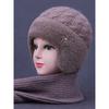 Шляпы для женщин среднего и пожилого возраста на осень и зиму Мама с бархатной теплой вязаной шерстяной шапкой Старая леди бабушка надвинутая хлопковая шапка