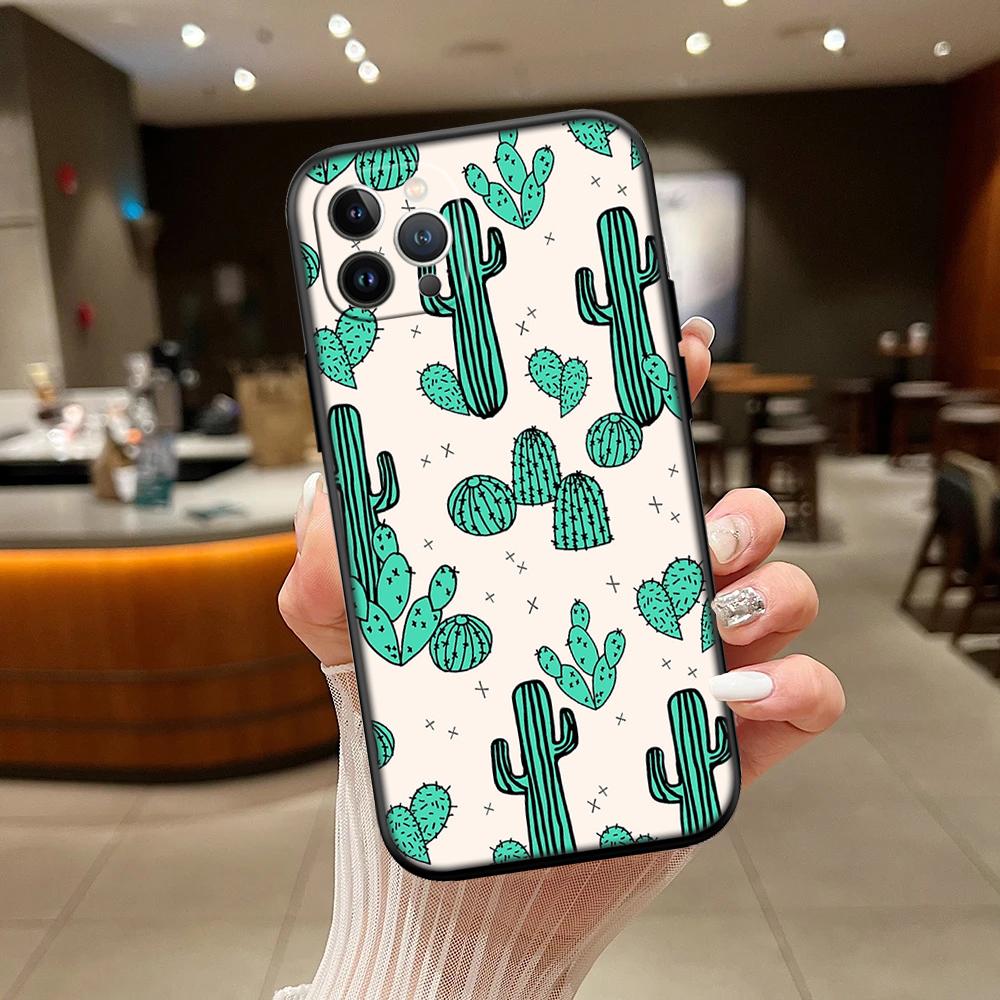 RA33 Watercolour Cacti Succulent New High-End Shell Phone Case for iPhone 16 15 14 13 12 Pro Max Plus Mini