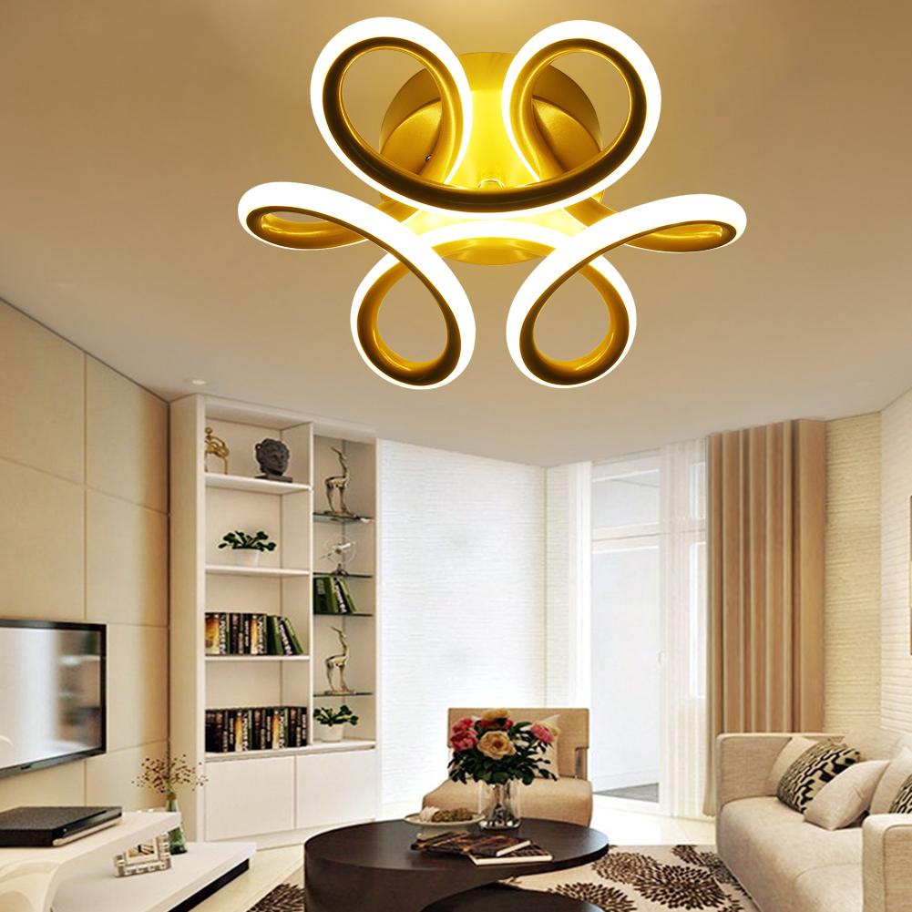 Nordic Luxury Chandelier Easy To Install Mental LED Pendant Light Wall Mounted Floral Shape for Living Room Bedroom Dining Room