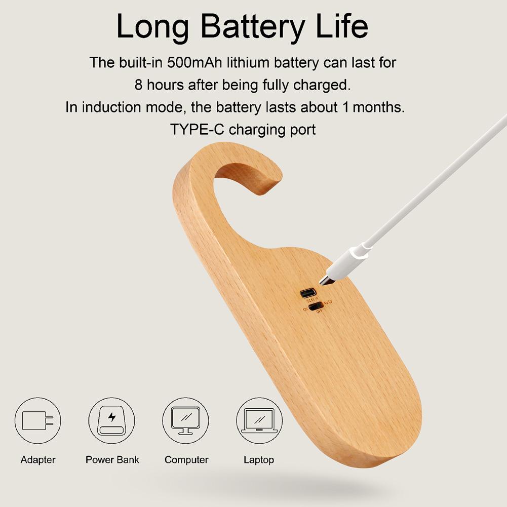 1 шт. DC5V 1A Многофункциональный USB перезаряжаемый датчик сообщений Светильник Светодиодный светильник Светодиодный светильник U-образная ручка DIY Подарок