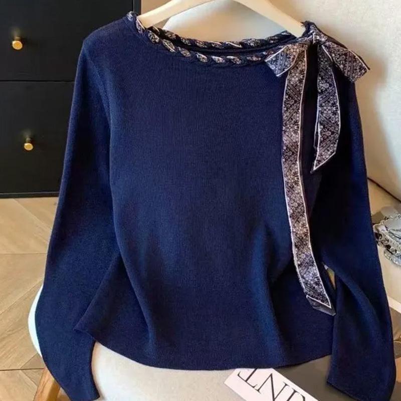 Свитер для женщин Осень Зима Утепленный Пуловер Теплый Эластичный С длинным рукавом Вязаный Джемпер Топы с круглым вырезом