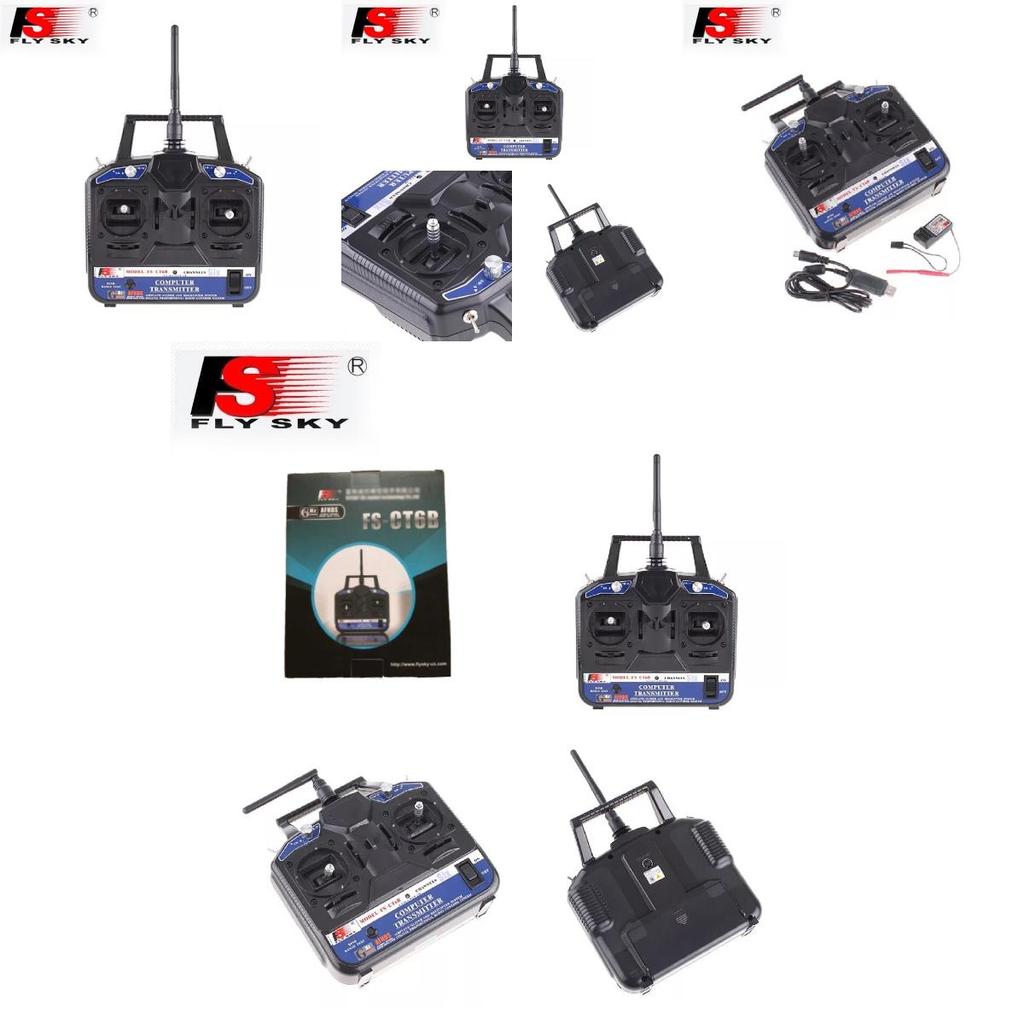 Flysky Fs-ct6b 2.4g Six Channel Remote Control Helicopter With Receiver For All Ages