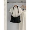 Large Capacity Minimalist Korean Style Tote Bag Women PU Leather Crossbody Shoulder Urban Chic Daily Use
