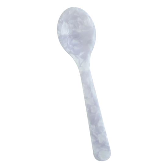 Dessert Spoon Retro Style Smooth Edge Unique Pattern Food Grade Ergonomic Handle Decorative Acrylic Cake