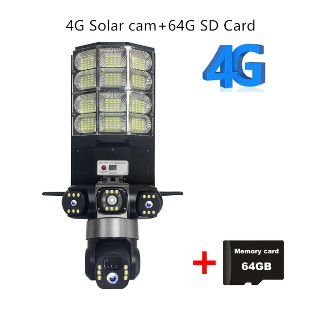 4G Солнечный Монитор Многофункциональный Низкое Энергопотребление Пульт Дистанционного Управления Уличный Фонарь WIFI Интеллектуальная Трехэкранная Камера