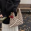 Женская модная плетеная сумка-тоут в этническом стиле - Повседневная дорожная пляжная сумка на плечо