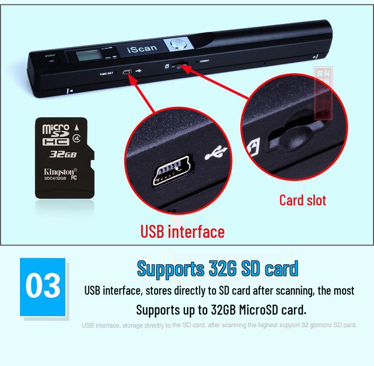 Portable A4 Document Scanner iScan 900DPI OS2258B