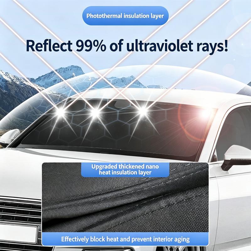 For MERCEDES-BENZ GLA GLB GLC GLE GLK GLS GL 2008-2025 Car Windshield Sun Shade Foldable Reflective Window Shades Car Interior
