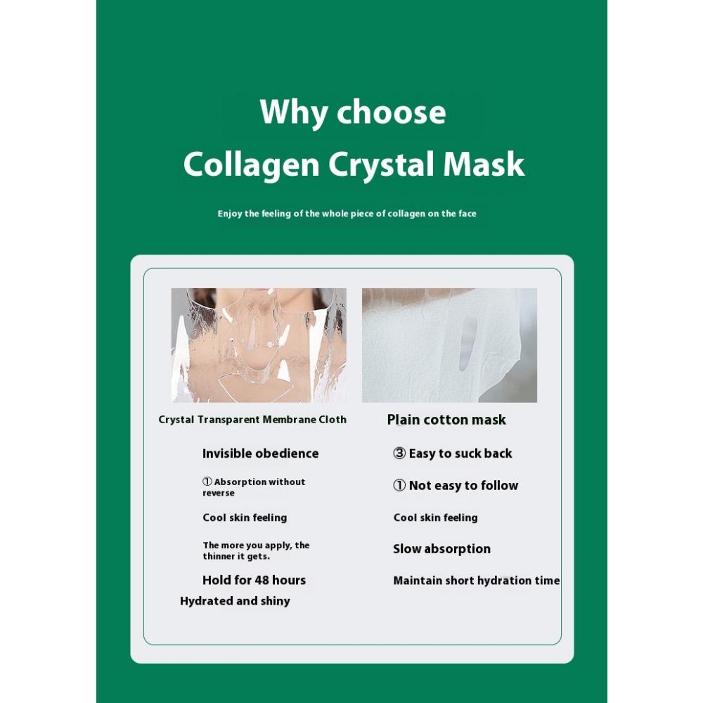 Маска с гиалуроновой кислотой и коллагеновыми кристаллами, успокаивающая и осветляющая, увлажняющая маска для кожи человека против морщин