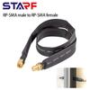 RP-SMA Male To RP-SMA Female 1-pack Flat Coaxial Extension Pigtail 40cm