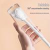 Long Handle Silicone Bend Brush for Dead Angle Cleaning - Multipurpose for Baby Bottles & Tea Stains