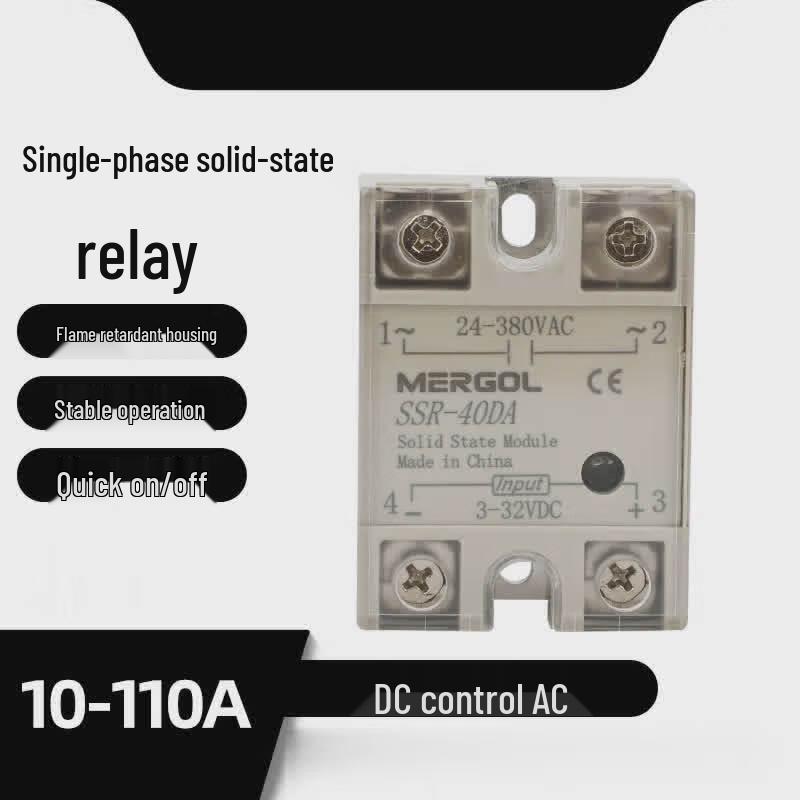 DC Control AC Single-Phase Solid State Relay CN plug (adapter included)