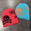 Knitted Unisex Skull Pumpkin Hat With Letter Design For Fall And Seasons Winter