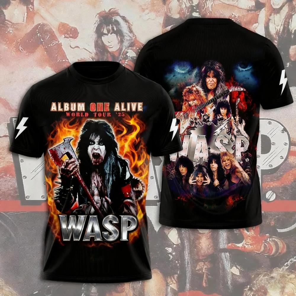 Горячие Аниме W.A.S.P Майки для Косплея Футболки 3D Печать Детские Мультяшные Футболки Летние Мужские Женские Харадзюку Короткий Рукав Y2k Топы