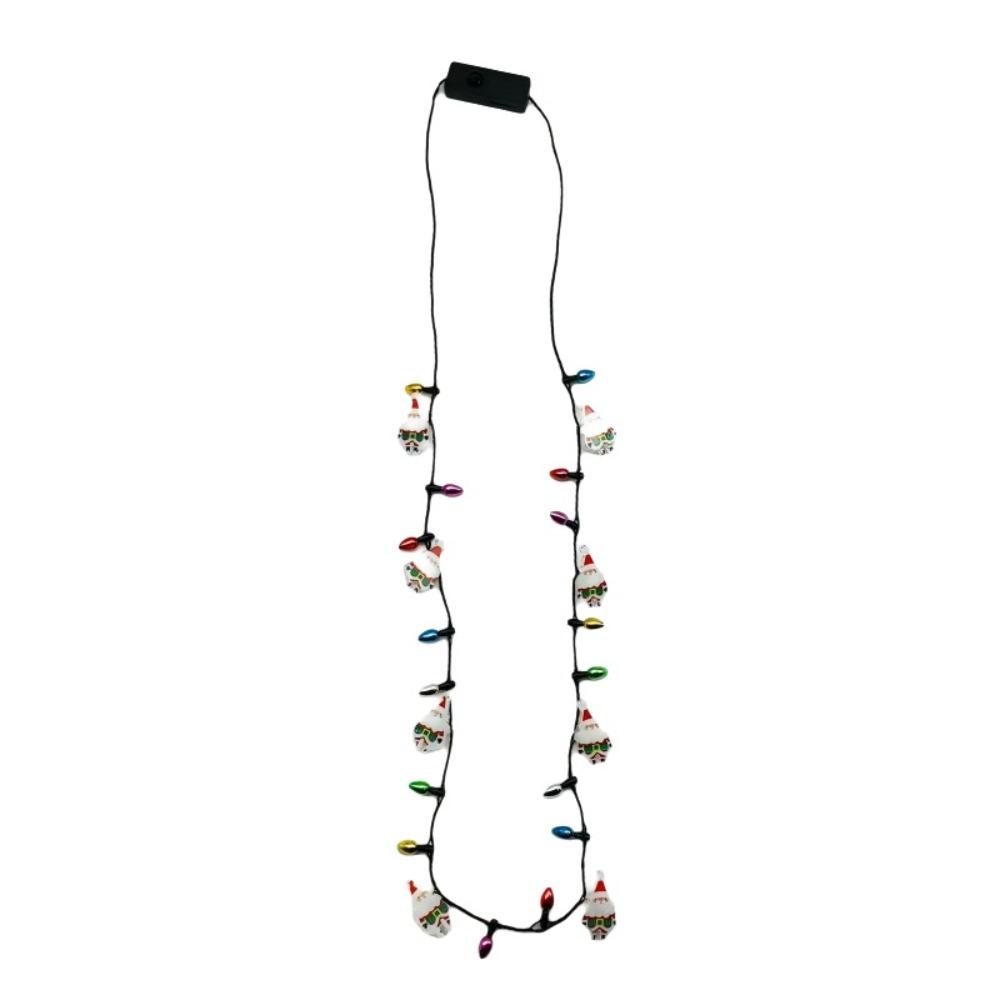 Lightweight Light Up Christmas Necklace Creative Glowing Xmas Necklace Holiday Supplies