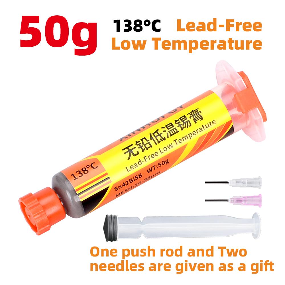Sn42Bi58 SMD паста для сварки 138 ℃ низкотемпературный бессвинцовый шприц без очистки паяльная паста для ремонта компонентов телефона