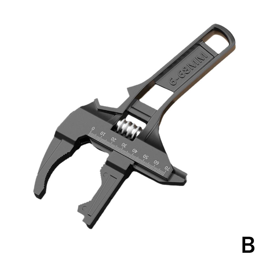 6-68mm Universal Repair Set Bathroom Hand Tools Large Opening Nut Key Adjustable Short Handle Spanner Home Repair Tool Wrench