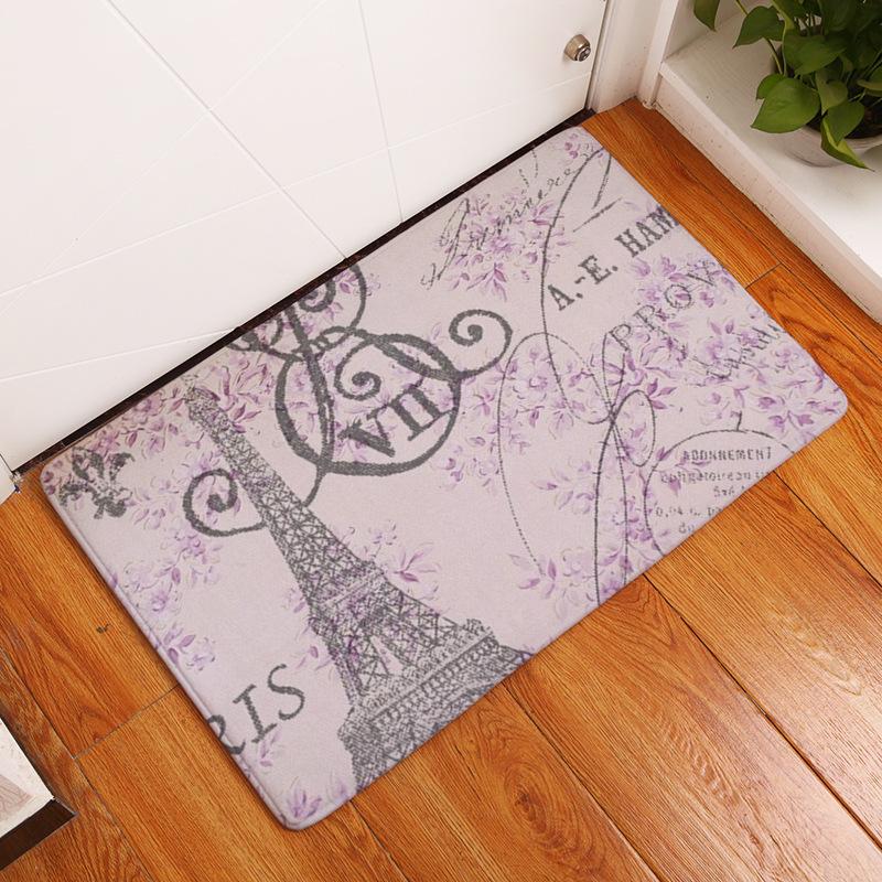 Nordic Butterfly Print Entrance Door Mat Front Door Welcome Mat Washable Bathroom Non-slip Mat Porch Bedroom Carpet