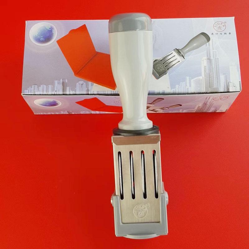 Ручная работа Регулируемая дата и подпись резиновый штамп - Дизайн Тигра для журнала