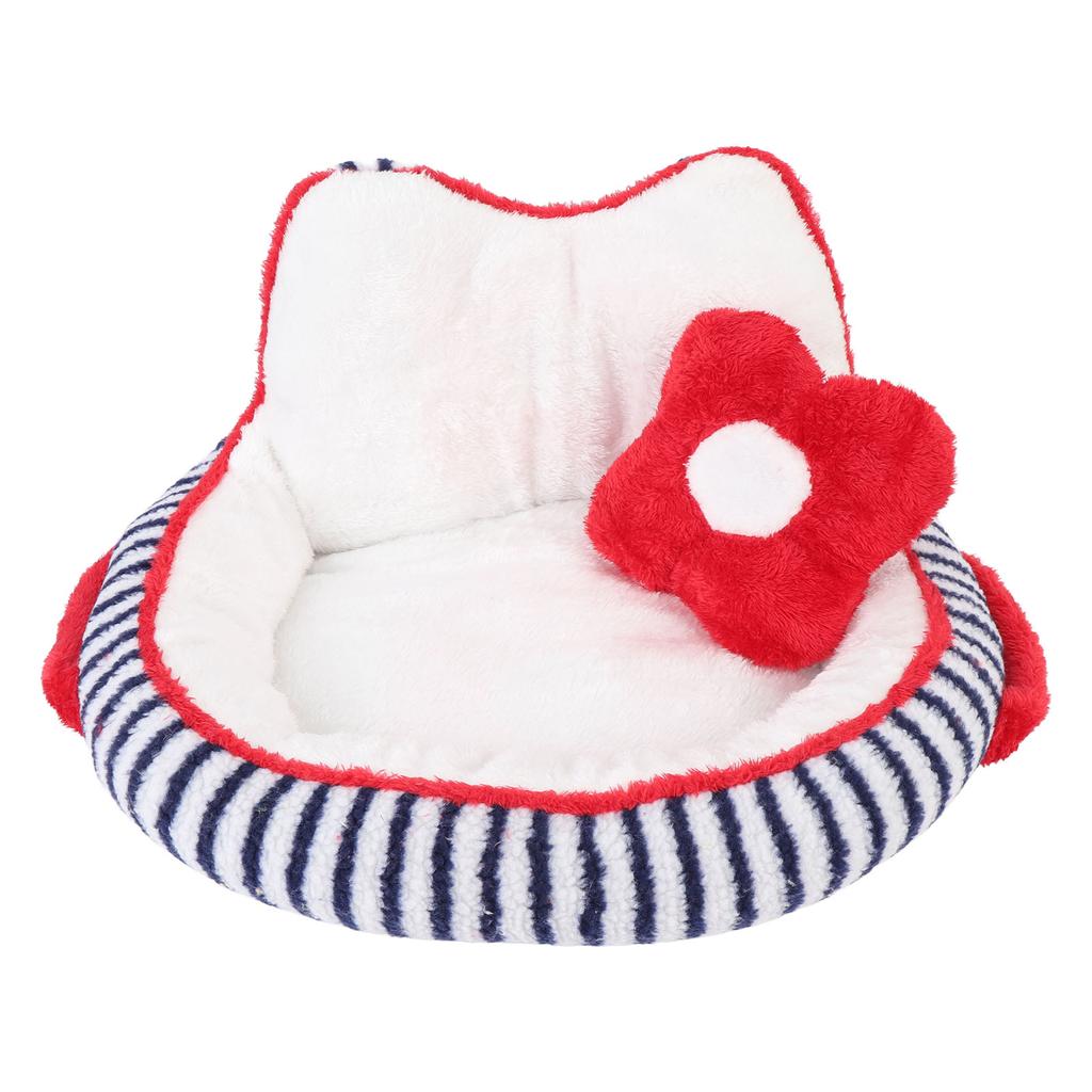 Indoor Cat Bed Warm Soft Enhanced Comfort Cute Look Washable Plush Cat Dog Bed for Autumn Winter S