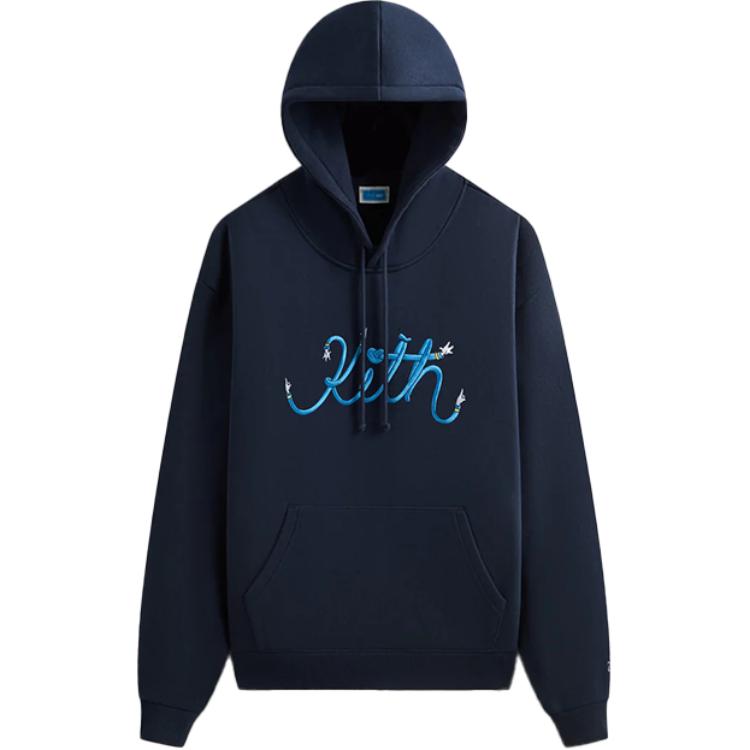 Kith X Disney Donald Duck Duck Arms Vintage Nelson Hoodie Nocturnal Men Tops Blue KHM033131-413