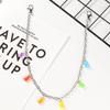 Hip Hop Rainbow Resin Chain Keychain Men Women Cute Waist Chain Multicolor Acrylic Flower Pants Trousers Chain Punk Jewelry