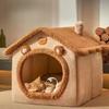 Cat House Dog Kennel Pet House Cat House Cat House Dog House Dog House Mat Keep Warm In Winter and Deep Sleep Can Be Removed and Washed