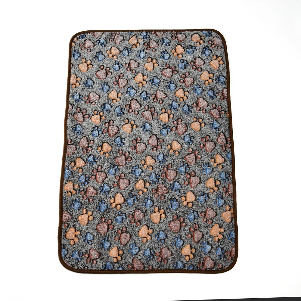 Мягкое теплое одеяло для кошек и собак для маленьких и больших собак, пушистый матрас с принтом лап для домашних животных, удобные дорожные одеяла для автомобиля, йоркширский коврик для кровати