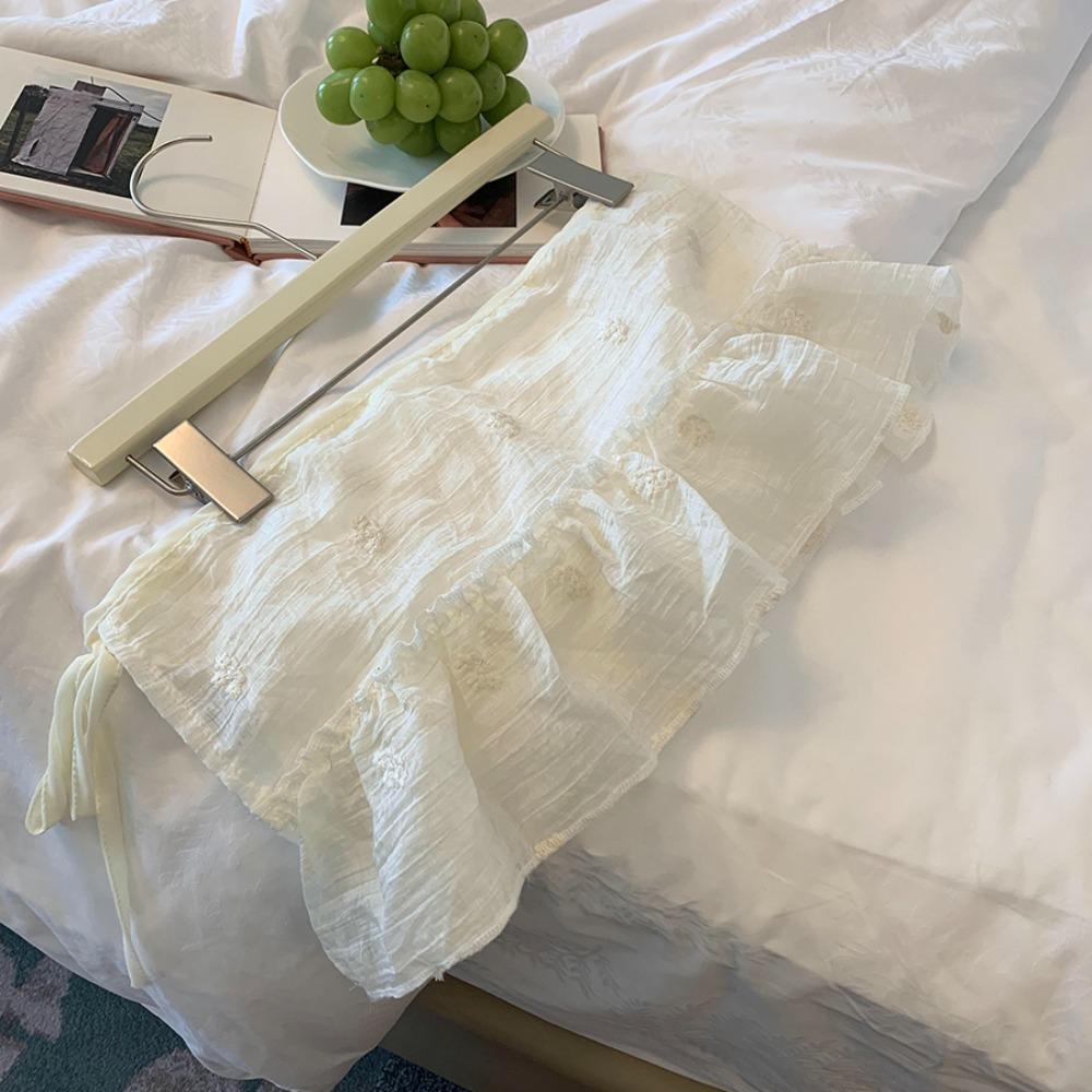 Удлинитель рубашки Джаз-танец Хип-шарф Y2K Кружевная Газовая Юбка Пояс Рюши Край Поясная резинка Уличная одежда